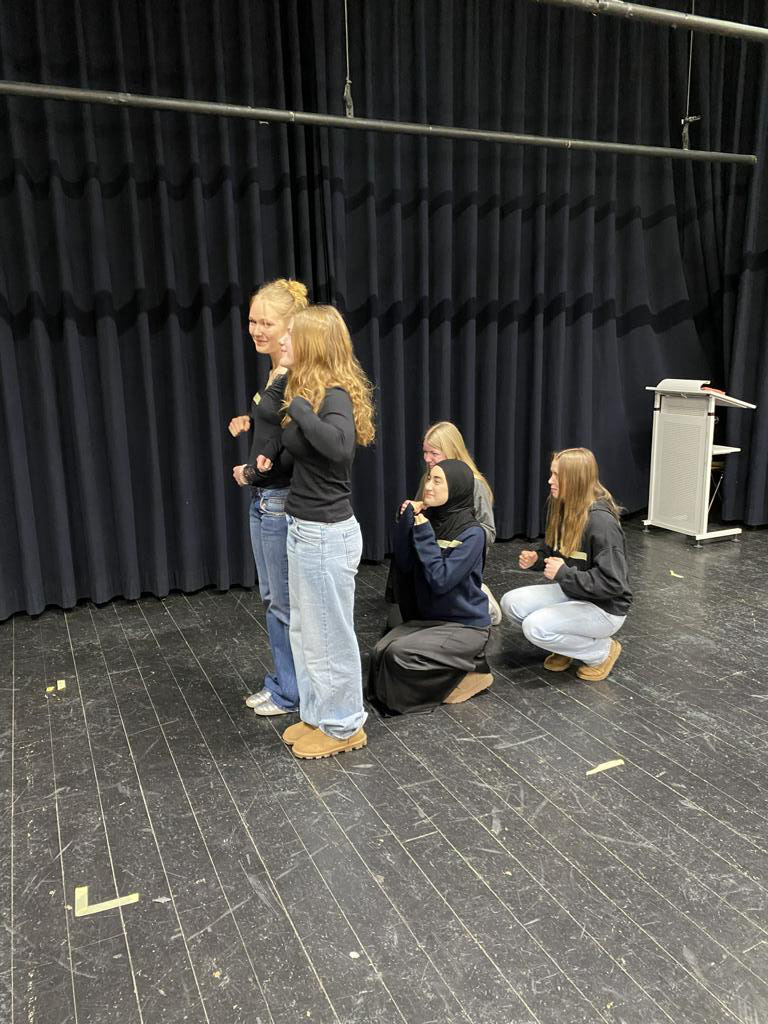 SuS agieren auf der Bühne